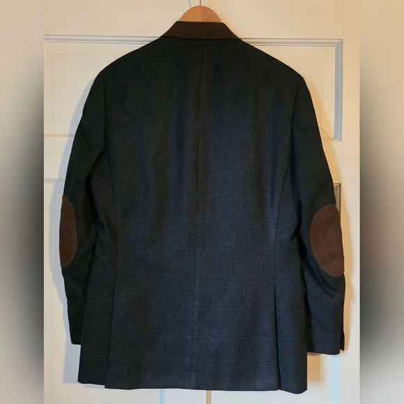 Van Heusen Navy Blazer with Brown Details - Picture 4 of 6